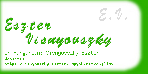 eszter visnyovszky business card